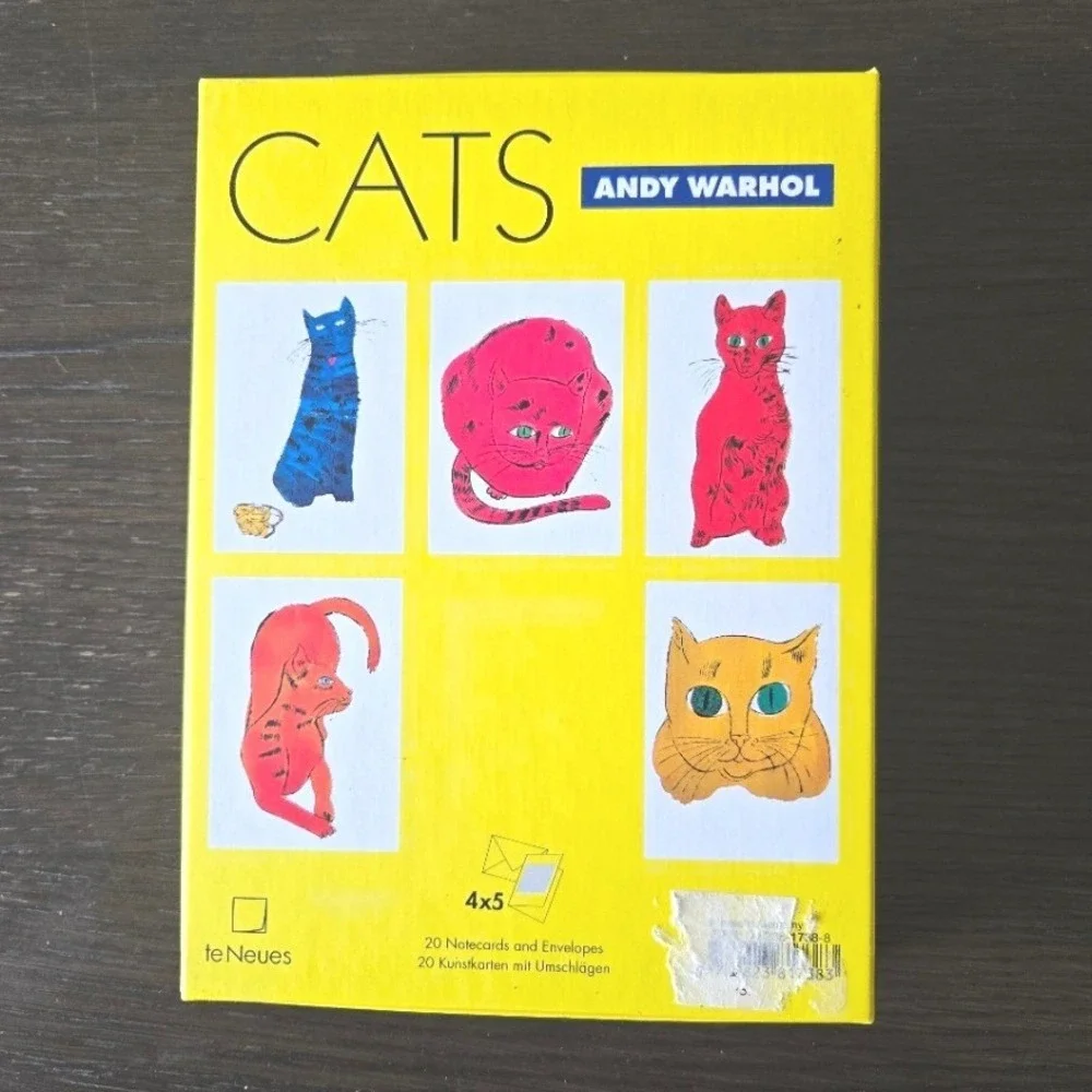 Andy‎ Warhol Cats Notecard Set - 20 Complete Cards & Envelopes teNeues